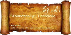 Szombathelyi Leonarda névjegykártya